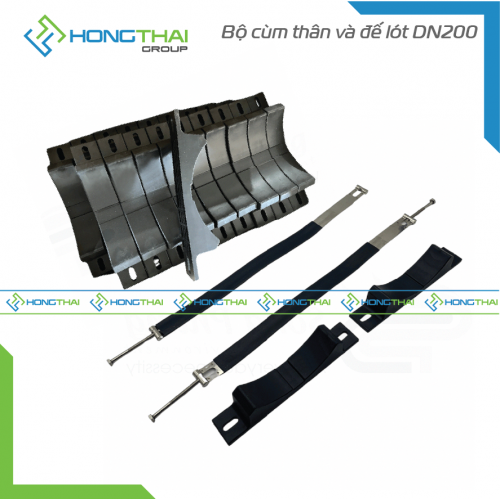Bộ cùm thân và đế lót DN200