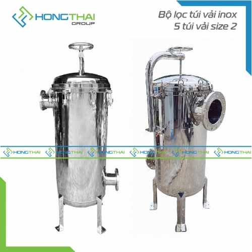Bộ lọc túi vải inox - 5 túi vải size 2