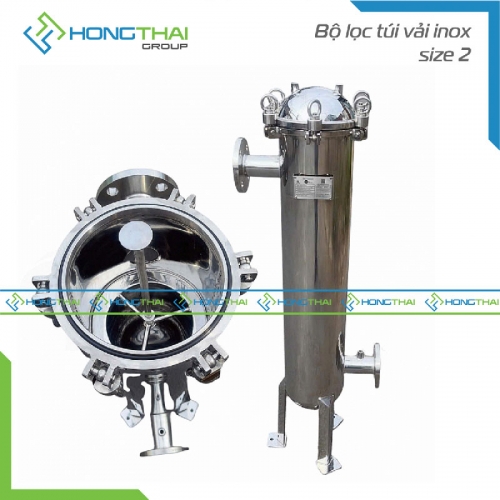 Bộ lọc túi vải inox size 2