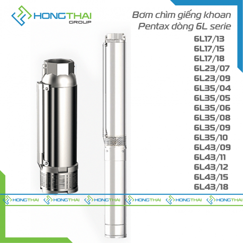  Bơm chìm giếng khoan Pentax series 6L