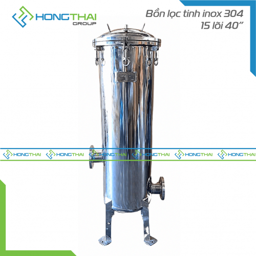 Bồn lọc tinh inox 304 - 15 lõi 40