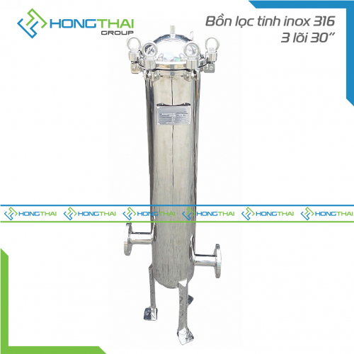 Bồn lọc tinh inox 316 - 3 lõi 30