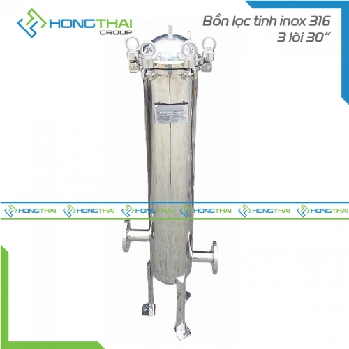 Bồn lọc tinh inox 316 - 3 lõi 30