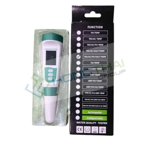 Bút kiểm tra chất lượng nước 5 IN 1, Đo độ mặn/pH/TDS/EC/nhiệt độ