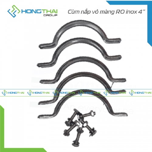 Cùm nắp vỏ màng RO inox 4