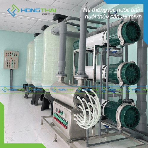 Hệ thống lọc nước biển nuôi thủy sản 25 m3/h