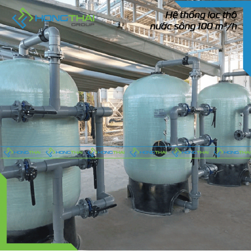 Hệ thống lọc thô nước sông 100 m3/h