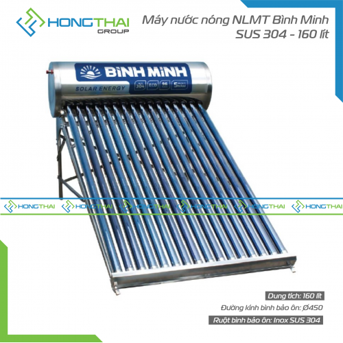  Máy nước nóng năng lượng mặt trời 160 lít - Bình Minh