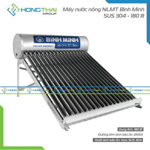  Máy nước nóng năng lượng mặt trời 180 lít - Bình Minh