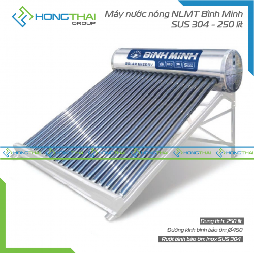  Máy nước nóng năng lượng mặt trời 250 lít - Bình Minh